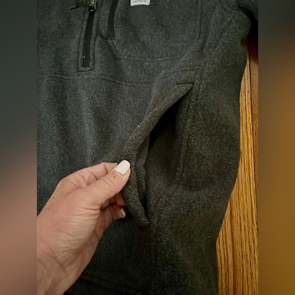 Carhartt Fleece Gray and Black.  1/4 zip. Small - Picture 6 of 11
